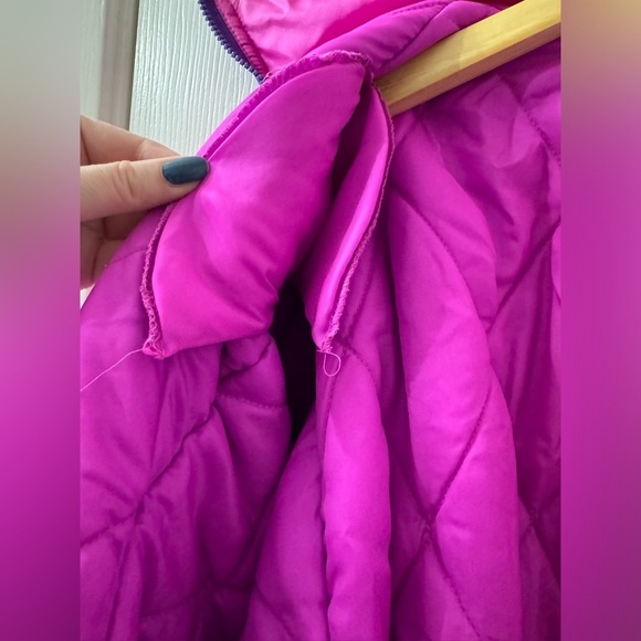 VINTAGE 80s Rare EDELWEISS Retro Puffer Ski Snow Jacket - Purple & Pink Medium - Picture 11 of 14